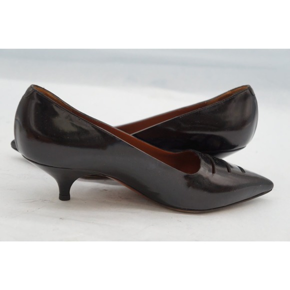 CELINE BLACK POINTY PUMP LEATHER SHOES SIZE 36 - Picture 10 of 14